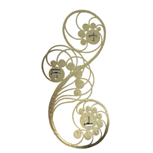 Homco Products Burwood Gold Swirl Metal Wall Art Sculpture - Picture 6 of 8